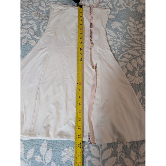 Oh Polly Brielle White Bandeau Mini Dress Strapless Side Split Modal US 4 NEW - Picture 10 of 10